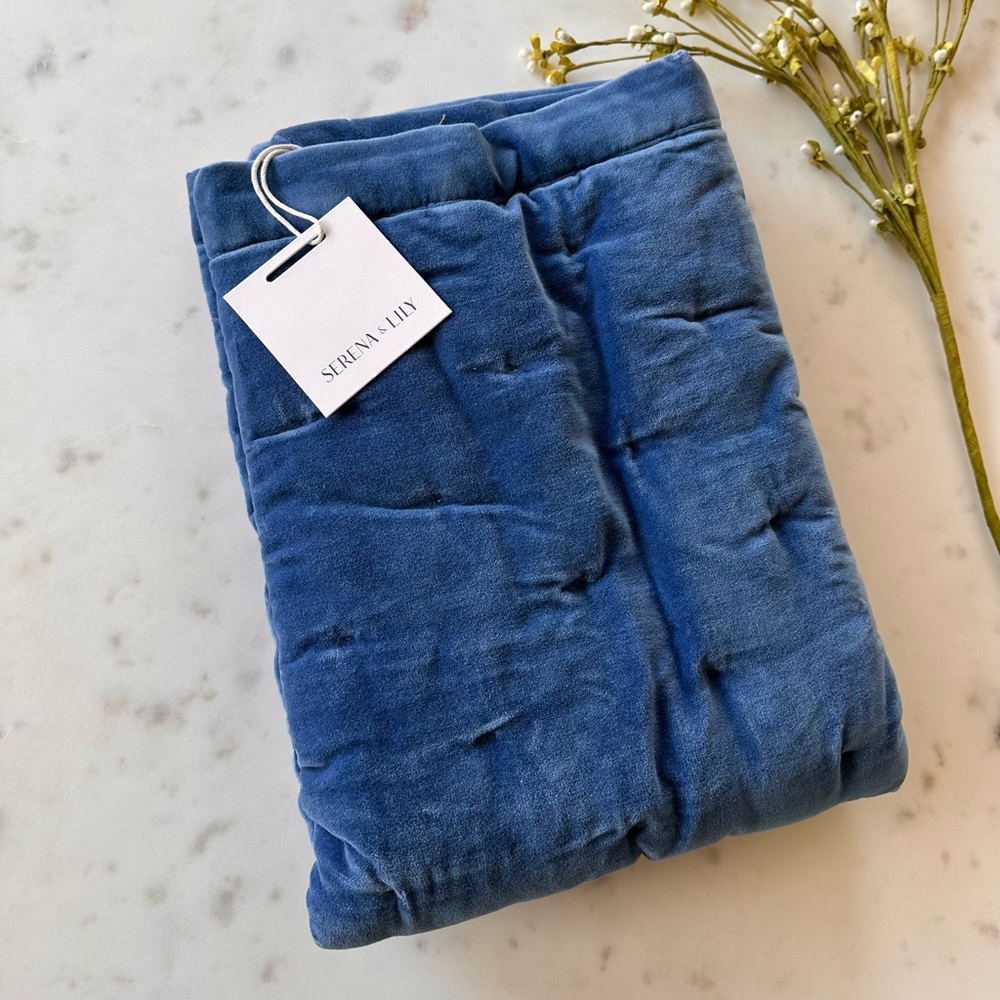 Serena&Lily Sutter Velvet Sham-Euro-Sapphire